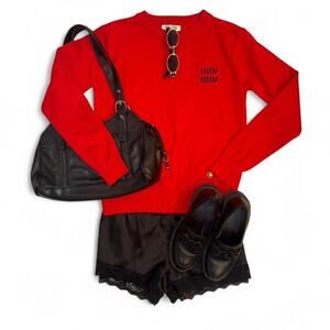 Insane rare rosso red miu miu made in italy luxury designer